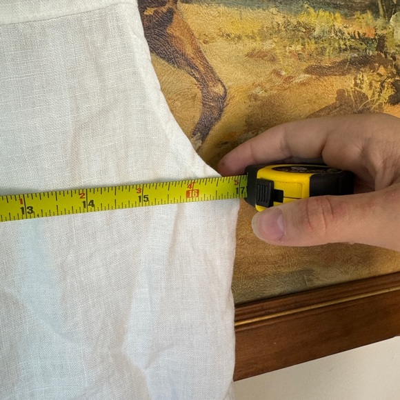 Lina Tomei 100% linen made in italy dress with ruffle hem. fits S-M - Picture 5 of 6